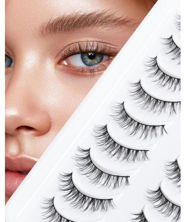 Lashes Natural Look False Lashes Wispy Eye Lashes Natural Fake Eyelashes Small Lashes Volume Lashes Soft Lash Band 10 Pairs D-M01 D-M01 (12mm) - Buy Online on GoSupps.com