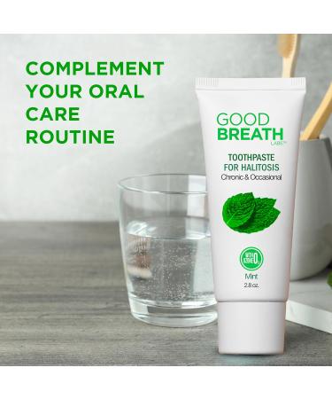 Goodbreath Toothpaste - Mint Formula for Bad Breath & Halitosis | Dentist-Recommended Ozone Technology | Fast-Acting 2.5 Oz - Buy Online on GoSupps.com