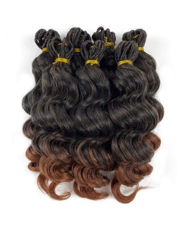 9 Inch Ocean Wave Crochet Hair Short Deep Wave Crochet Hair 7 packs Pre Looped Ocean Wave Crochet braids for Black Women 9 Inch T1B/30