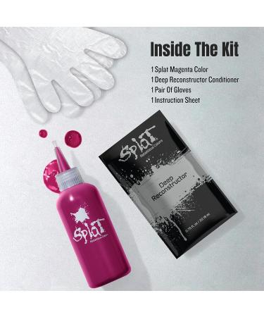 Splat Midnight Magenta Hair Color Kit - Vegan, Cruelty-Free Semi-Permanent Dye - Buy Online on GoSupps.com