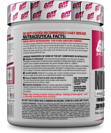 Buy GAT Sport NITRAFLEX Fruit Punch â€“ 11 oz (312 g) | Pre-Workout Supplement - Buy Online on GoSupps.com
