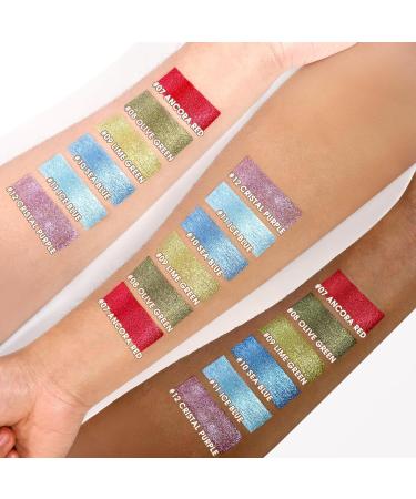  DE'LANCI Liquid Eyeshadow Liquid Eyeshadow (Golden Olive Green#08) - Buy Online on GoSupps.com