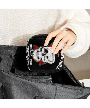 Anna Cowper Rock and Roll Skull Sanitary Napkin Storage Bag - Multi-colored Portable Period Pouch for Women and Teen Girls - Buy Online on GoSupps.com