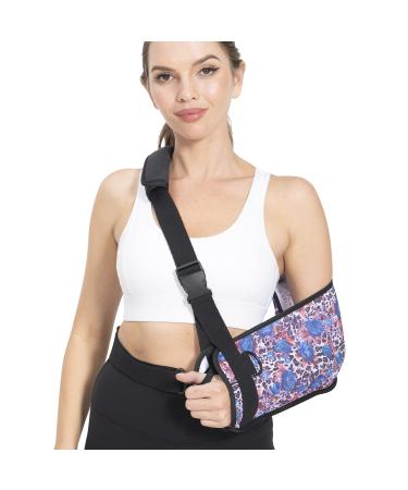 Breathable Women Arm Sling for Elbow Injury with Waist Belt Rose Elbow Sling for Broken Arm Shoulder Sling for Rotator Cuff Injury Arm Brace Support for Shoulder Injury