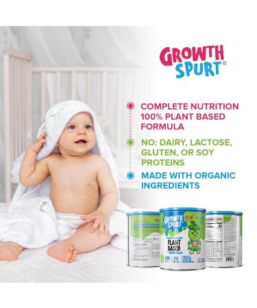GROWTH SPURT Plant Based Toddler Formula Complete Nutrition Powder 12 - 36 Months - 14.1 Oz  - Buy Online on GoSupps.com