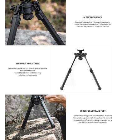 Magpul Black M-LOK Bipod for Hunting and Shooting - Lightweight Gun Rest - Buy Online on GoSupps.com