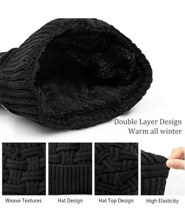 Loritta Winter Hat Warm for Men - A-black With Weave - One Size - Buy Online on GoSupps.com
