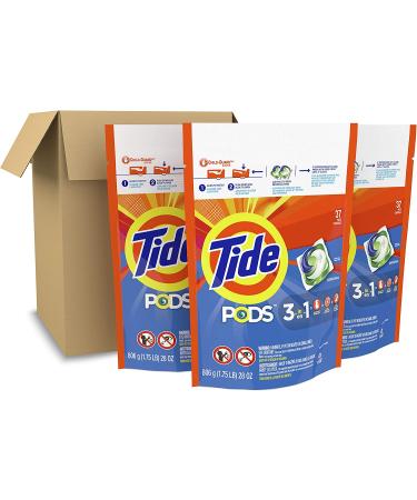 Tide Pods Laundry Detergent Soap Pods Original 3 Bag Value Pack - HE Compatible, 37 Count (Pack of 3) - Buy Online on GoSupps.com