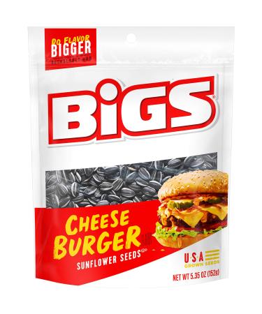 BIGS Cheeseburger Sunflower Seeds, Keto Friendly Snack, Low Carb Lifestyle, 5.35 oz