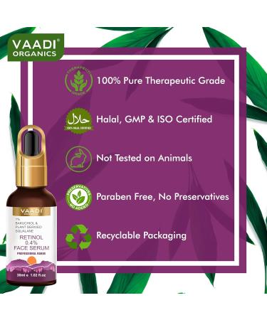 Retinol Serum for Face 0.4% (Retinol) With 1% Baluchiol & Plant Derived Squalane - 30ml - Buy Online on GoSupps.com