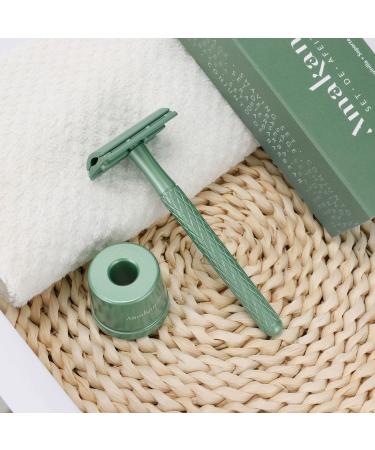 Unisex Body Shaver - Amakandu Classic Razor Set with 10 Double-Edged Blades for Perfect Body Shaving - Buy Online on GoSupps.com