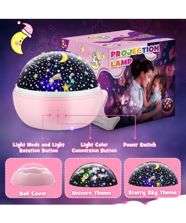 Unicorn Toys for Girls Vingtank Night Light Kids Girls Toys Age 4 5 6 7 8 Star Projector Kids Toys for 1-12 Year Old Girls Birthday Decorations Children Room Decor Green red - Buy Online on GoSupps.com