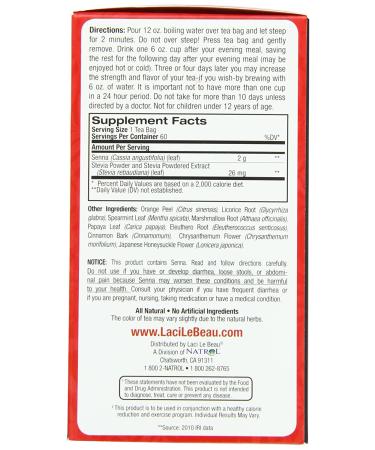 Laci Le Beau Super Dieter's Tea - All Natural Botanicals, 60 Count Box (Pack of 2) - Herbal Weight Loss Support - Buy Online on GoSupps.com