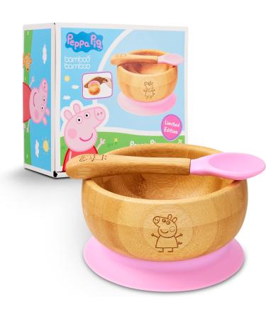 Peppa Pig Bamboo Baby Suction Bowl | Ideal for Feeding & Weaning | Strong Suction | 6 Months - Buy Online on GoSupps.com