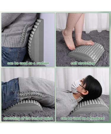 Jostift 2-in-1 Neck & Back Stretcher - Pain Relief Massage Device & Orthopedic Lumbar Pillow for Neck & Back Pain Relief (Gray) - Buy Online on GoSupps.com