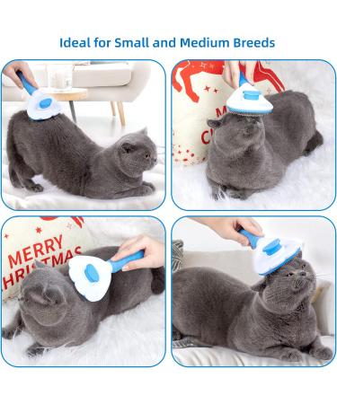 Self-Cleaning Slicker Brush for Dogs & Cats - Grooming Tool for Shedding Tangles - Deshedding Cat Brush - Short & Long Haired Cats - Buy Online on GoSupps.com