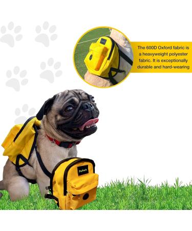 Red PuPack Dog Pack Backpack Harness with Poop Bag Dispenser - Adjustable Straps, Leash, Waste Bag Rolls - Medium - Buy Online on GoSupps.com