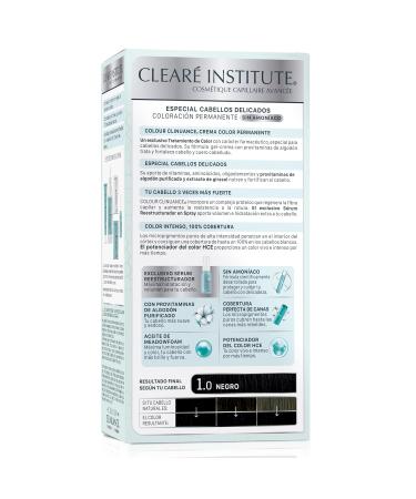 Color Clinuance 1.0 Black - Ammonia-Free Permanent Hair Color for Sensitive Hair | 100% Coverage More Shine Dermatologically Tested - Buy Online on GoSupps.com