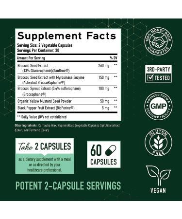 SMNutrition Sulforaphane Activated Complex - 60 Capsules | Boost Your Health with Sulforaphane Antioxidant Formula - Buy Online on GoSupps.com