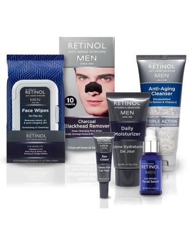 Retinol Men s Charcoal Blackhead Remover Original Anti-Aging Peel-Off Pore Strips for Deep Cleansing & Pore Unclogging | Fast Results in 10 Minutes - Buy Online on GoSupps.com