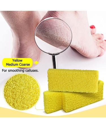 40Pcs Yellow Medium Coarse Disposable Foot Scrubber Sponge Pads - Pedicure Pumice Stone for Feet Callus Remover - Buy Online on GoSupps.com