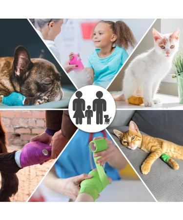 Alpidex 6 Rolls Adhesive Bandage 5 cm x 4.5 m - Self-Adhesive Sport & Vet Wrap Tape in Beige - International Shipping Available - Buy Online on GoSupps.com