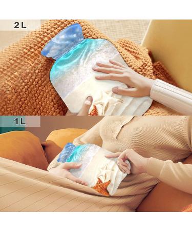 Seestern 1L Beach Summer Hot Water Bottle with Cover | BPA-Free Pain Relief for Headaches Neck & Shoulders - Buy Online on GoSupps.com