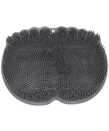 BENLIUDH Foot Scrubbers for Use in Shower  Silicone Shower Foot Scrubber Mat with Suction Cups Foot Care Massages for Women & Men (Grey)
