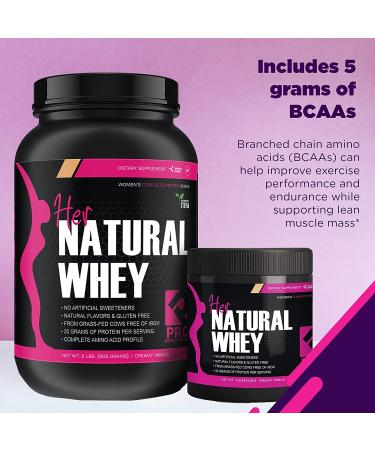 Whey Protein Powder for Women - Weight Loss & Lean Muscle - Low Carb, Gluten Free - Grass Fed, rBGH Hormone Free - Creamy Vanilla 2 lb - Buy Online on GoSupps.com