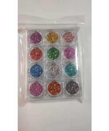 12 Pieces Nail & Body Glitter Sequins - Perfect for Festivals & Parties | Shine Bright with Makeup & Hair Glitter - Buy Online on GoSupps.com