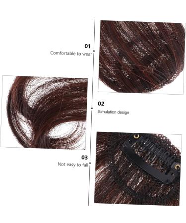 WOFASHPURET Piece Hair Toppers Extension Ponytail Wig Black Wigs Barrettes for Women Air Fringe Bangs Faux Hair Bun Wispy Bangs Wig Toupee for Women Hair Barrettes Scisors Clip Air Bangs Miss 18.00X6.50X0.50CM Brown - Buy Online on GoSupps.com