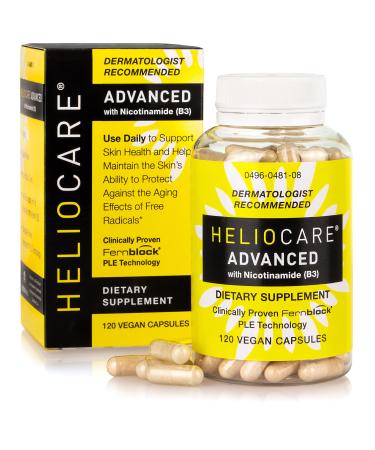 Heliocare Advanced Nicotinamide B3 Supplement: Niacinamide 500mg and Fernblock PLE Extract 240mg Per Serving - Supports Skin Cell Health W/ Antioxidant Rich Vitamin B3 Niacin - 120 Vegan Capsules