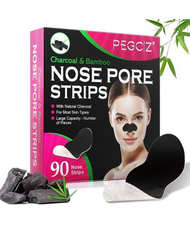 Tiuedu Blackhead Pore Strips - 90PCS Natural Charcoal Black Head Remover for Deep Cleansing and Instant Removal - Women's Black Nose Strips - Buy Online on GoSupps.com