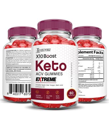 Buy X10 Boost Keto ACV Gummies (2 Pack) - 2000MG Vegan Non-GMO Apple Cider Vinegar with Pomegranate & Beet Juice 120 Gummies for Weight Loss - International Shipping Available - Buy Online on GoSupps.com