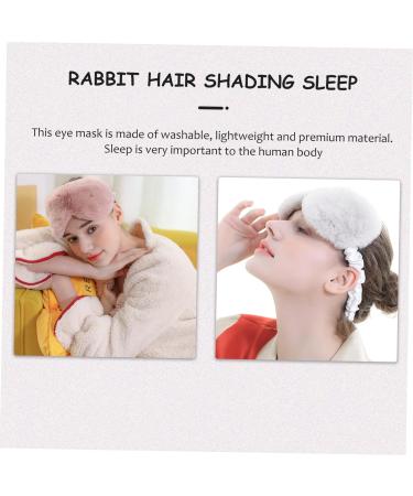 Hemoton 6pcs Rabbit Fur Blackout Sleeping Faux Rabbit Fur Eye Masks - Travel & Bedtime Essential - Buy Online on GoSupps.com