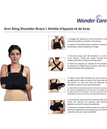 Arm Sling Shoulder Brace - Adjustable Rotator Cuff & Elbow Support for Quick Recovery | Men & Women - Buy Online on GoSupps.com