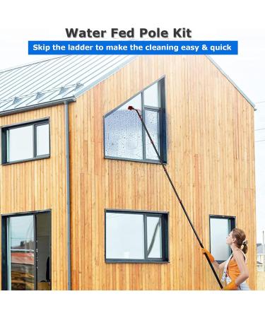 Window Cleaning Kit with Extension Pole Water Fed Pole Brush System Telescopic Window Cleaning Tools 12-39 Feet Extendable pole with 55cm Brush 55cmbrush-24FT/7.2M 35cm Brush Head 8M/27FT - Buy Online on GoSupps.com