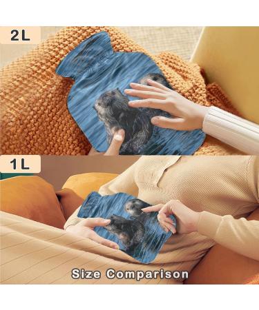 Naanle Wild Sea Otter Hot Water Bottle 1L - Transparent Bag for Hand & Foot Pain Relief | Heat & Cold Therapy - Buy Online on GoSupps.com
