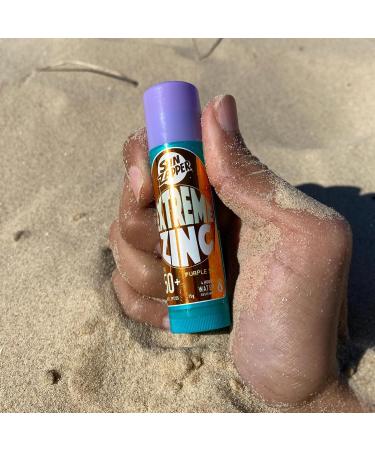 Sun Zapper Extreme Zinc Stick SPF50+ Purple Face Sunblock - Australian Made Zinc Sunscreen Stick - Buy Online on GoSupps.com