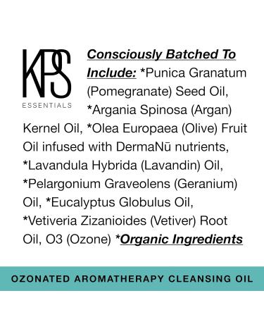 KPS Essentials Ozonated Aromatherapy Cleansing Oil - Ozone-Infused Makeup Remover & Balancing Oil for Distressed Skin with Pomegranate Seed & Argan Oil - 1.7 oz - International Shipping Available - Buy Online on GoSupps.com