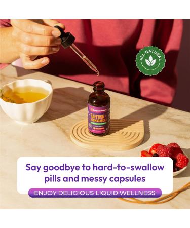 Ashwagandha and Saffron Supplement Contains KSM 66 and Saffron Extract Vegan Gluten-Free GMO-Free Daily Herbal Ashwagandha Supplement to Support Focus Clarity & Relaxation (Mixed Berry 60ml) - Buy Online on GoSupps.com