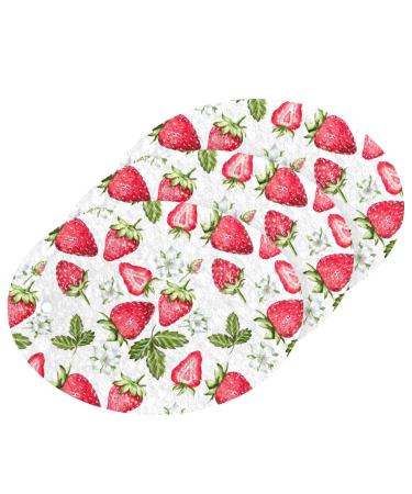 3-Pack Cleaning Kitchen Sponges Oval Bright Beautiful Strawberry Kitchen Cellulose Dishwashing Wood Pulp Cotton