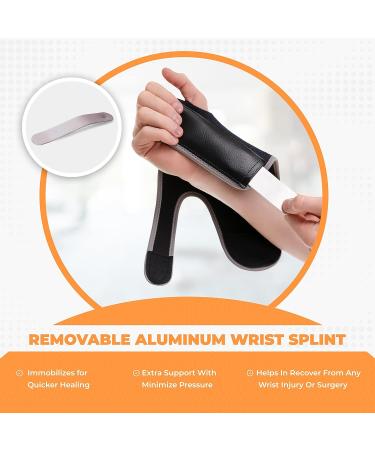 SNUG360 Adjustable Wrist Brace with Splint for Carpal Tunnel & Arthritis - Right Hand Support with Removable Aluminum Splint - Buy Online on GoSupps.com