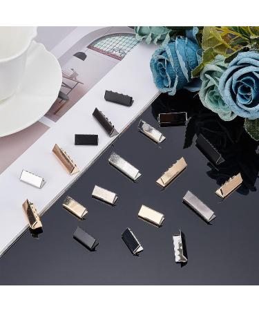 PandaHall Brass Ribbon Crimp Ends Belt Buckle Clasp Jewelry Findings (20/25/30mm) - Golden/Black/Platinum/Gunmetal - Buy Online on GoSupps.com