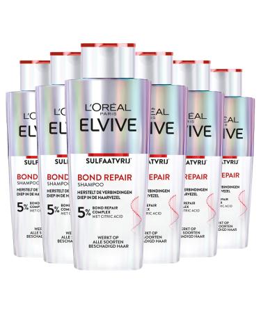 L'Or al LOr al Paris Elvive Bond Repair SulfateFree Shampoo Damaged Hair 200ml 6x