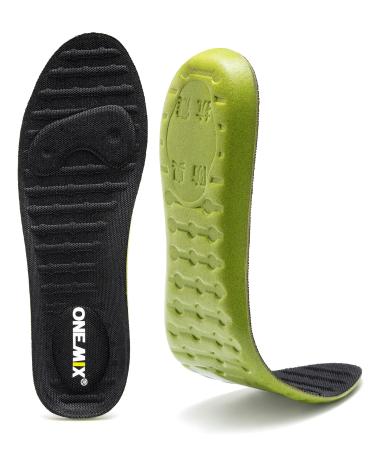 Memory Foam Insoles for Men Women Air-Cross Insoles Replacement Shoe Inserts for Running Shoes Tennis Sneaker Cushion Shoe Insoles Shock Absorbing for Foot Pain Relief Black 42EUR Black US M 8.5/W 9.5