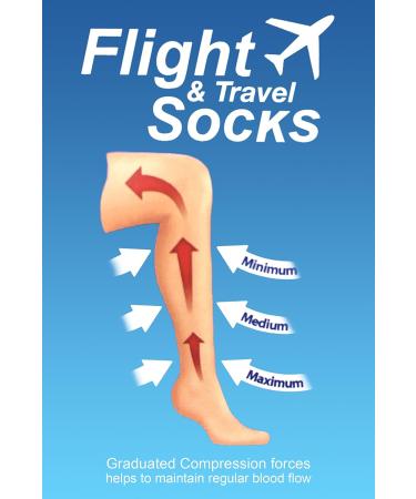 Buy Sockshop Unisex Knee High Compression Flight & Travel Socks - Black | Comfortable Travel Accessories - UK Size 9-11 EU 43-45 - Buy Online on GoSupps.com