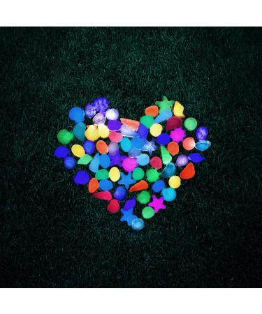 Yisscen Colorful Light Stones - 90 Bright Pebble Stones for Aquariums Children's Room D cor & Garden Walkways | Mixed Color Starfish & Shell Glow Stones - Buy Online on GoSupps.com