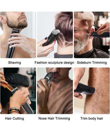 Pro Hair Clipper Professional Beard Trimmer Hair Clipper for Men Razor Hair Trimmer Hair Cutting Kit 6 in 1 Waterproof Rechargeable Hair and Shaving - Buy Online on GoSupps.com