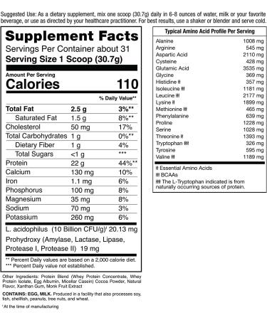 Jocko M lk Chocolate Protein Powder - Keto Friendly with Probiotics, Grass Fed Whey, Digestive Enzymes, Amino Acids - Sugar Free Monk Fruit Blend - 31 Servings - Supports Muscle Recovery and Growth - Buy Online on GoSupps.com